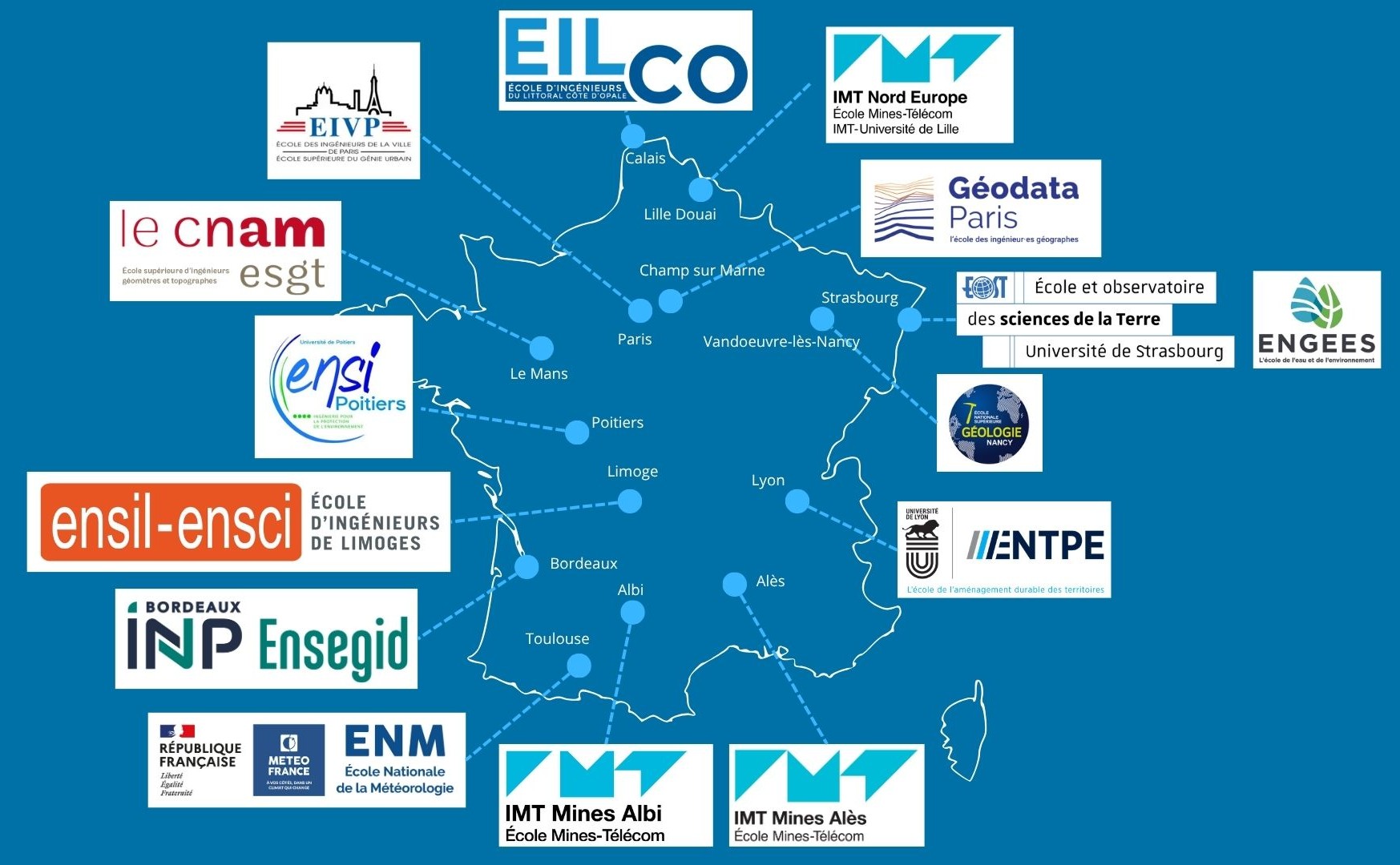 La carte des écoles